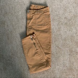 Tommy Hilfiger Khaki Cropped Ankle Zipper Pants